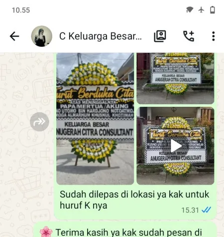 Pengiriman Papan Bunga Duka Wiyorowetan Ulujami
